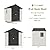 Patiowell 8 x 6 FT Plastic Outdoor Storage Shed with Floor, Resin Shed with Window and Lockable Door for Garden, Backyard, Tool Storage Use, Easy to Install in Beige (Kick-it Shed)