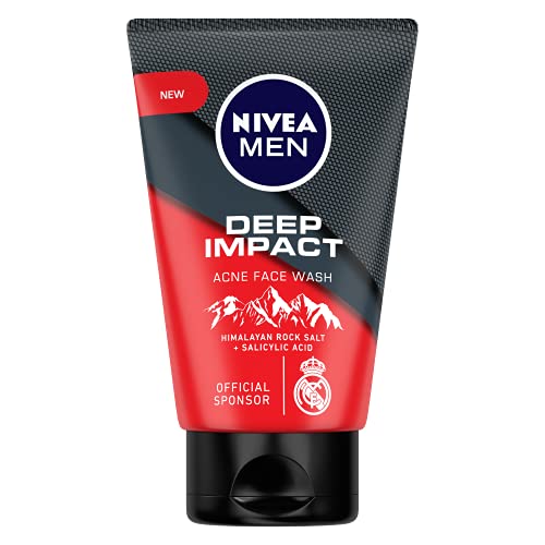Image of Nivea Men Facewash, Deep Impact Acne, With Himalayan Rock Salt, 100 Gm
