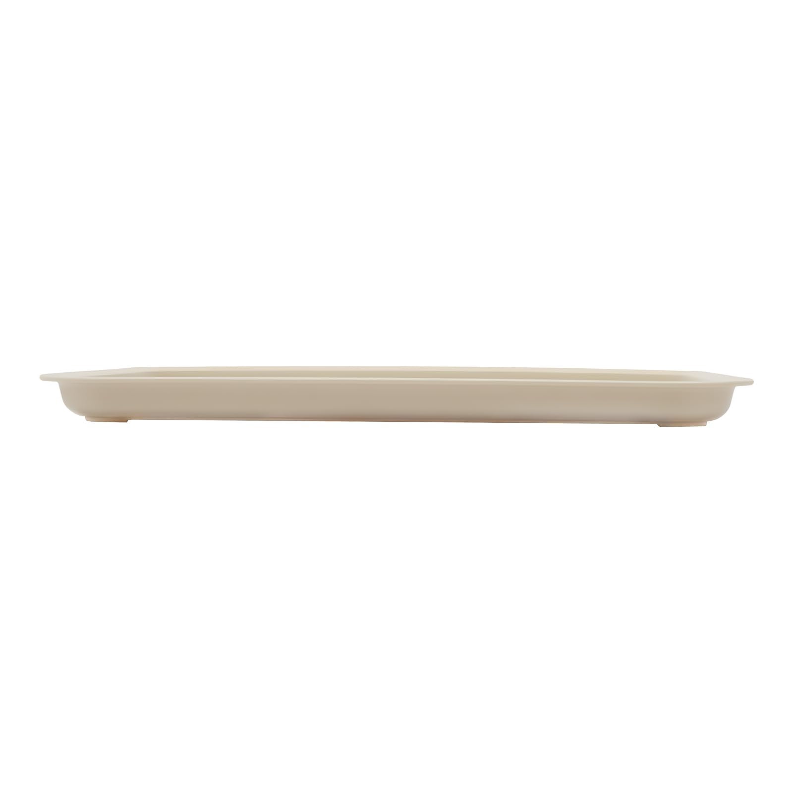 Fastfood - Set di 24 vassoi da portata in polipropilene, infrangibili, impilabili, antiscivolo, lavabili in lavastoviglie, per ristoranti, mense, vassoi da caffetteria, 36 x 27 x 2 cm (cachi)
