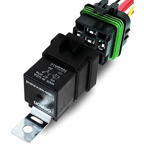 Aptiv 50/30 Amps Relay & 10" Wire Harness Weatherproof Automotive Connector Cover