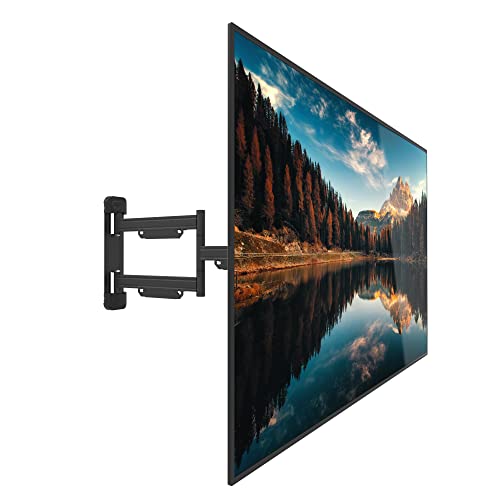 Kanto PS400SG Stainless Steel Outdoor Full Motion TV Mount for 30" to 70" TVs Up to 88 lb | Stainless Steel Arms | Integrated Cable Management | Low Profile | 27.6" Extension | Black