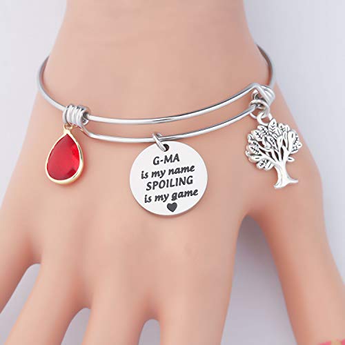 Image of CENWA Funny G-ma Gift G-ma Is My Name Spoiling Bracelet Grandma Christmas Birthday Present Mothers Day Gift (G-ma Is My Name Br)