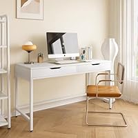 Amazon.co.jp: ダブル引き出し付き小さなデスクモダンなミニマリスト