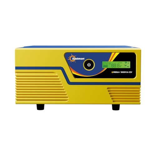 Image of Eastman Omega+ 1000VA /12V Pure Sine Wave Inverter | Zero Volt Startup | Boost Charging | Compatible with SMF, Tubular & Flat Plate Batteries | 36-Month Product Warranty.