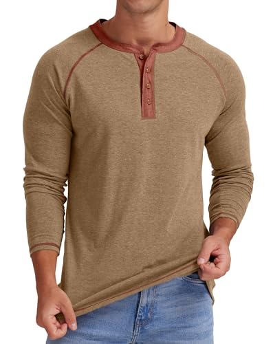 Image of Sailwind Mens Henley Long /Short Sleeve T-Shirt Cotton Casual Shirt