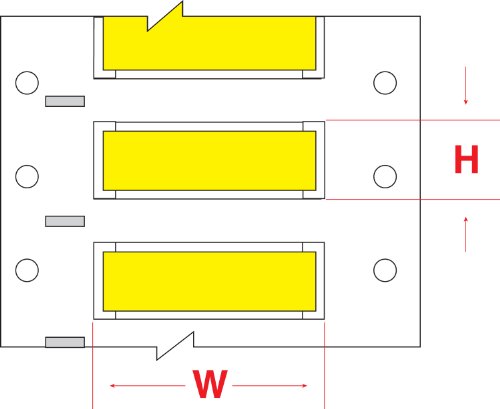 Brady HX-2000-150-YL PermaSleeve Wire Marking Sleeves, 2.00