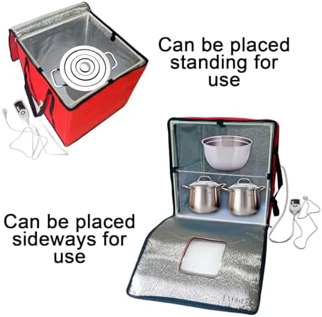 Temperature-Controlled Dough Proofing Box, Foldable Bread Proofer with Internal Shelf for Sourdough, Pizza, Yogurt & Natto – Perfect for Home Baking Enthusiasts