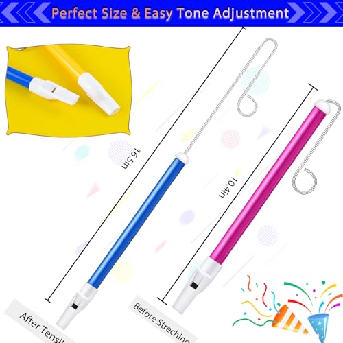 3PCS Sliding Whistle Musical Instruments Slide Whistle for Kids and Adults Sliding Whistles Party Favors for Parent-Child Games - Blue Yellow and Purple