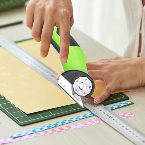 電動段ボールカッター,安全ロックとLEDライト付きカーペットカッティングツール | 人間工学設計の電動ハサミ 紙箱 ガレージ 工作 革 大工仕事 台所 カーペット 生地用 - 木材加工 布地 カーペットに対応