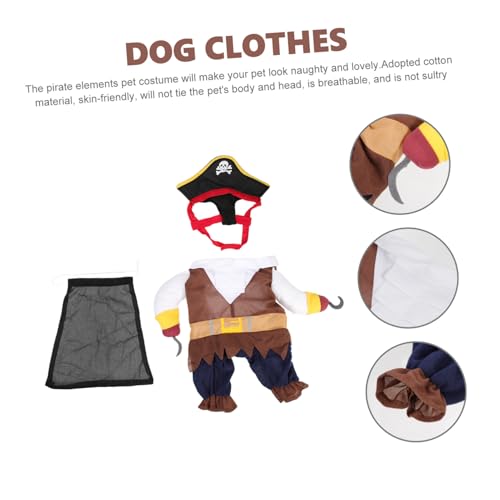 Disfraz pirata para perro talla XL cómodo y transpirable miniatura 3