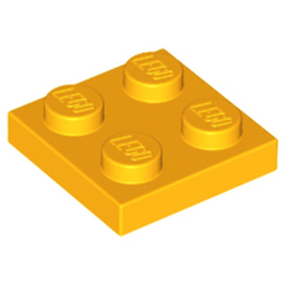 LEGO Building Plate, 2 x 2 Studs - Choose Your Colour, Part 3022, Choose Your Colour (Bright Light Orange, 10, Bricks) — image 1