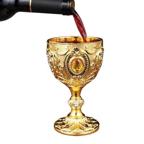Copa de vino | Flauta de tallo europeo de metal | Copa de whisky retro de 30 ml | Bourbon, vodka, tequila, brandy, bebida de sake japonés, cocina, bar, fiesta, cena, boda, vacaciones