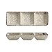 zunruishop miski na owoce sos sojowy naczynie ceramiczne sos naczynie z 3 przegródkami przystawka taca do serwowania prostokątne dzielone miski do dipów sushi, keczupu, deserów, przypraw, plastikowe naczynia zestaw