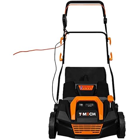 Artificial Grass Power Brush Rake Hoover Vacuum Lawn Cleaner Electric Leaf Twig Sweeper Self Propelled 380mm Outdoor 50L Collection Bag 12m Cable 5 Adjustable Heights 12.2kg Lightweight 3500RPM 1800W Cover