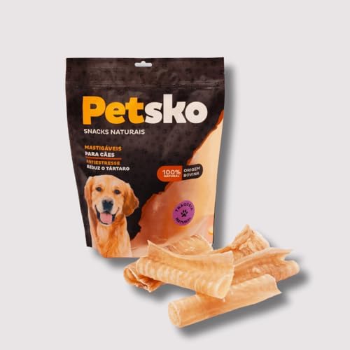 Traqueia Bovina PETSKO 100% Natural, Antiestresse, Sem Conservant...