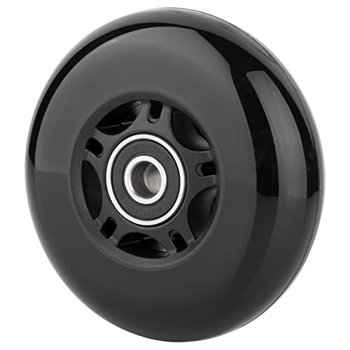 Wheelcome Inline Skate Wheels Indoor & Outdoor Roller Blades Wheels 85A Roller Hockey Wheels W/Bearings Abec-9 For Scooter Ripstik Luggage Training, 64Mm 70Mm 72Mm 76Mm 80Mm Dia, 8-Pack (Black, 80Mm) #TOP6