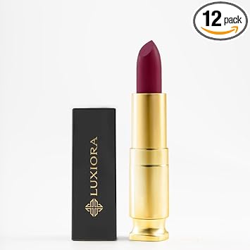 Luxiora Luxe Crème Matte Lipstick - Velvet Finish, Long-Lasting Hydration, Rich Pigments for All-Day Wear (DOMINANCE RUBY, 4.2gm)