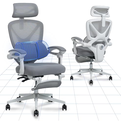 FLEXISPOT OC4 Chaise Bureau, Appui-tête 3D, Chaise Ergonomique en Maille