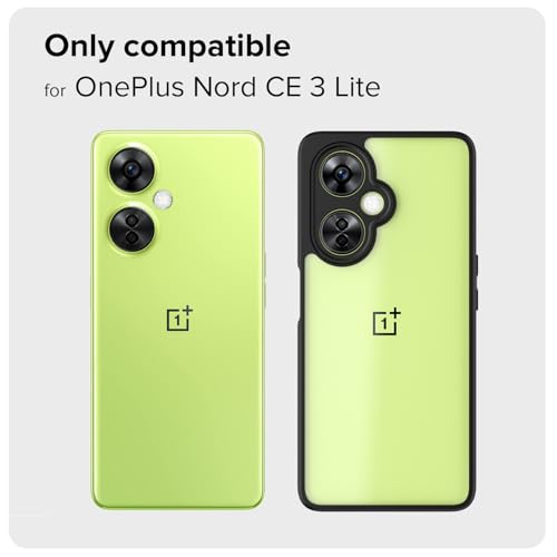 Image of KAPAVER Hybrid Clear Back Cover Case for OnePlus Nord CE3 Lite | Protective Shockproof Cleare Hard PC Soft Flexible Black TPU Cover