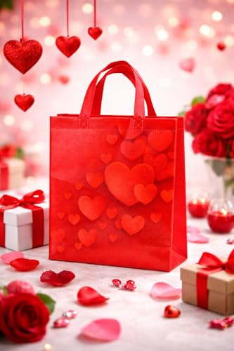Image of Go Packy Valentine's Gift Bags for Couples & Loved Ones | Reusable Non-Woven Bags I deal for Valentine Gifts, Chocolates & Surprises (60)