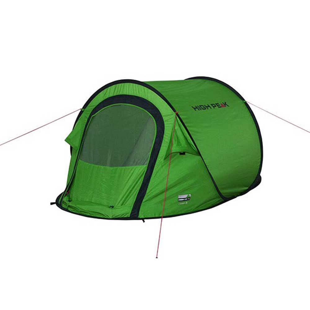High Peak Wurfzelt Vision 2, Pop Up Zelt für 2 Personen, Festivalzelt freistehend, super leichtes Schnellöffnungs-Wurfzelt, 2000 mm wasserdicht, Ventilationssystem, Moskitoschutz Sport & Freizeit