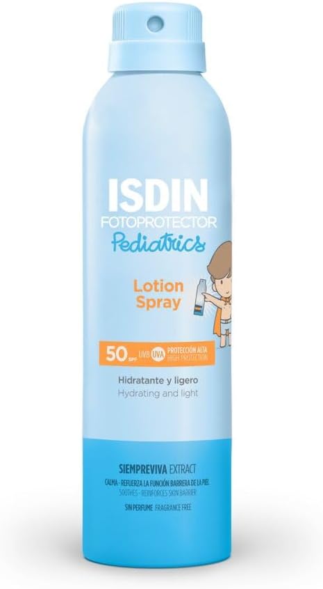 Fotoprotector Pediatrics Lotion Spray SPF 50 - Hydrating Sunscreen for Kids - Moisturising & Fast Absorbing - Water Resistant, For Sensitive Skin, 250ml