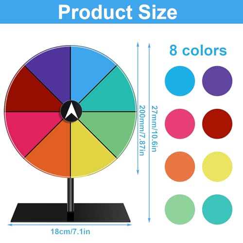8 Zoll Metallwirbelräder - Drehbares Glücksrad für Partys, Spiele und Partys, Geburtstag Hochzeit Karneval Lotterie Neu