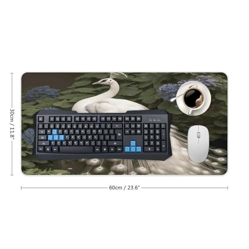 Tapete para Escritorio Blanco Peacock Antideslizante Grande miniatura 2