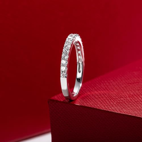 Lab Grown Diamond Eternity Ring for Women, 14K Solid White Gold, 0.45 Carats, D Color and VVS Clarity3