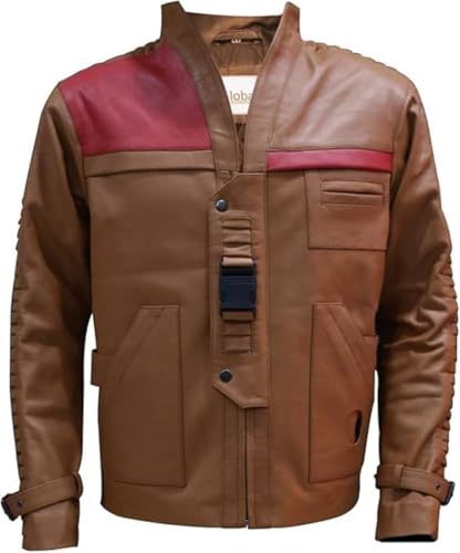 ANB Collection Poe Dameron Finn Mens Tan Biker Leather...