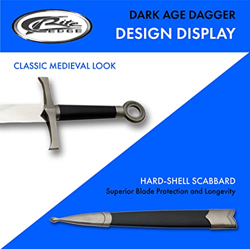 Szco Supplies Adaga medieval Dark Age preta, 39,36 cm (15,5