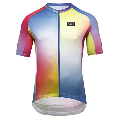 GORE WEAR Hombre Maillot de ciclismo transpirable, Cloud, Transporte rápido de la humedad, Con bolsillos, Maillot ciclismo manga corta