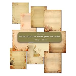 Vintage Decorative Border Paper for...