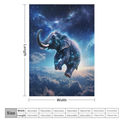 Couverture éléphant chaude et douce en flanelle lavable en machine - 6