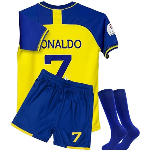 Soccer Jersey for Boys Girls Kids Children Jerseys Youth Football Jerseys Training Uniform Gift Kit 3 Piece Set (22 for 06-07 years, BH03)