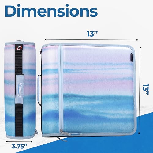 Classeur zippé 3 pouces grand format avec intercalaires Case-it D-146