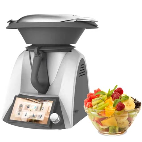 Procesador de Alimentos Inteligente, Robot salteado de Carne Vegetal, Pantalla táctil TFT de 7 Pulgadas con Recetas en línea, Temperatura Ajustable de 37-160 ℃, máquina de cocción automática to White