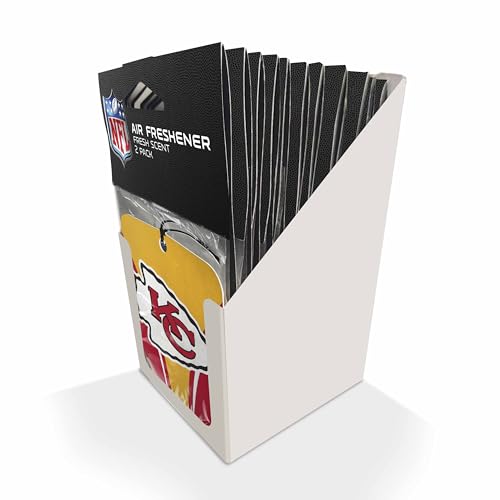 NFL - Kansas City Chiefs 12 Air Freshener 2pks | Red | 2.75” x 3.5” | Primary Logo