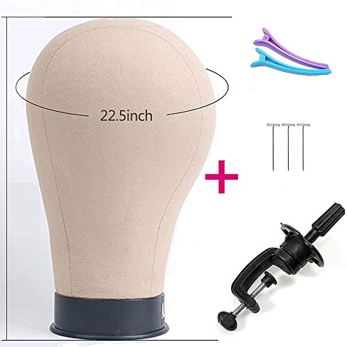 22.5" Size Cork Canvas Block Head Mannequin Head for Making Wig Display Styling