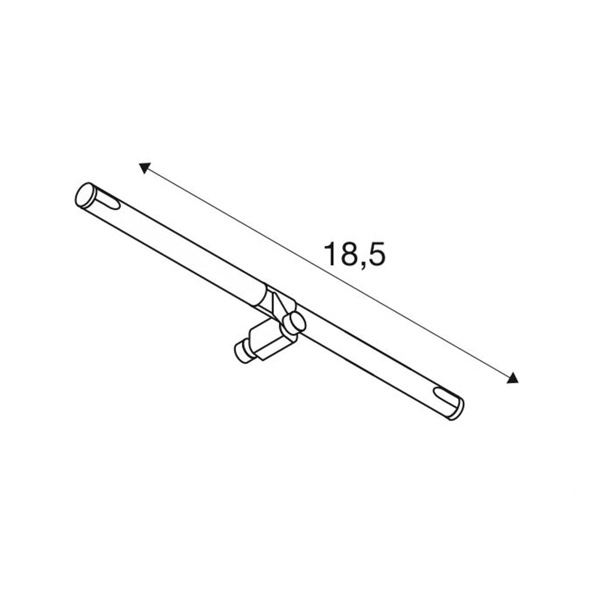 SLV foco para sistema de cable COSMIC portalámparas/proyector, foco led, proyector de techo, luminaria de techo, iluminación de interior / GX5,3 35 W cromo