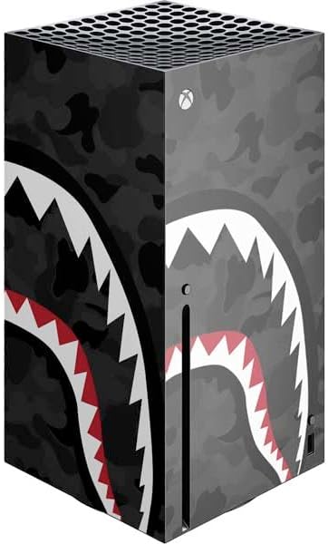 Skinit Decal Gaming Skin Compatible with Xbox Series X Console - Shark Teeth Grey Street Camo Design