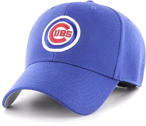Officially Licensed Chicago Baseball MVP Hat Classic Primary Cubs Home Team Logo Blue/White Embroidered Adjustable Sports Ball Cap