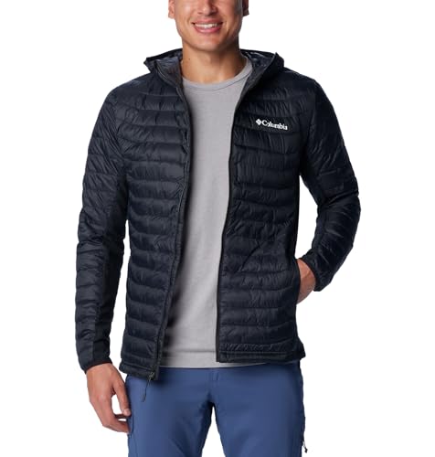 Columbia Men's Powder Pass Hooded Jacket Hooded Puffer Jacket, BLACK, Size XS - Image 7