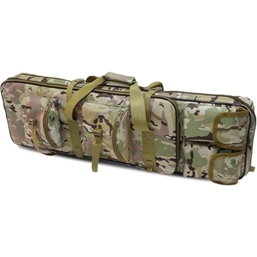 Livmorx エアガンケース ライフルケース 釣りバッグ ライフルバッグ,ライフルバッグ リュック ライフルケース ダブル 大容量 ガンバッグ ダブル ガンケース ライフルケース マルチポケット収納 ショットガンケース 多色 (85cm,迷彩)