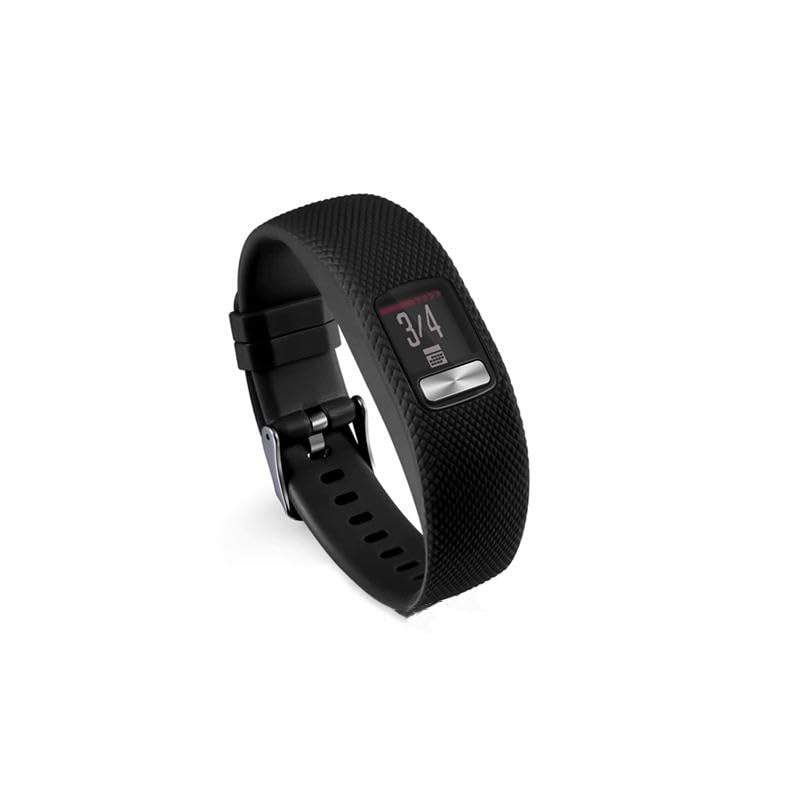 INF Replacement Wristband Compatible with Garmin Vivofit 4, Interchangeable Sports Watch Band, TPU/TPE, Black, Large - Image 2