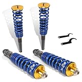 Suitable for Complete Coilover Strut Set (4) for 1995-2002 VW Cabrio & 1985-1999 Golf/Jetta - MK2 & MK3 Compatible