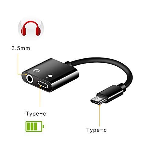 gazechimp 2 Em 1 Cabo USB Tipo C Carga Rápida Para Conversor De Adaptador De Fone De Ouvido De 3,5 M
