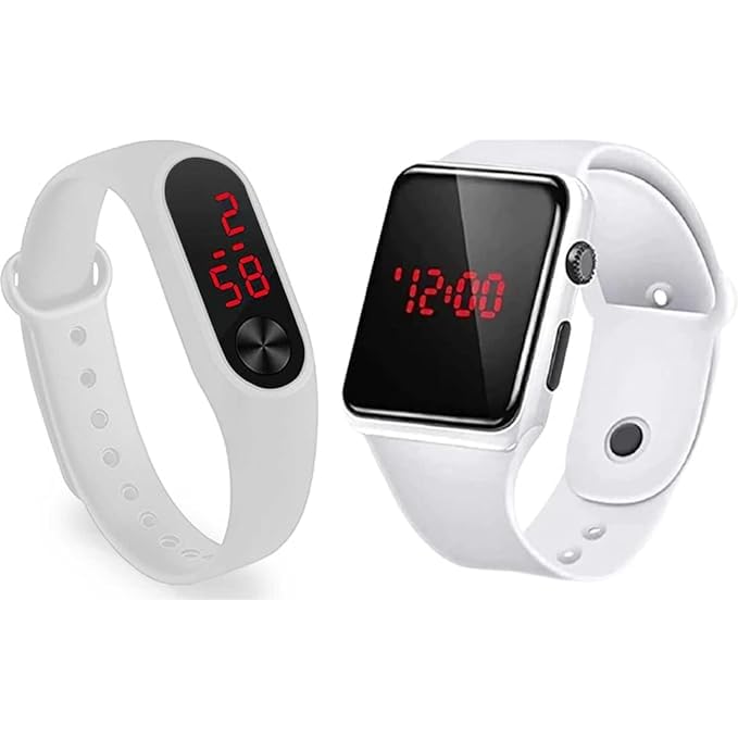 New Kids Digital Dial Led White Watch with Multicolor Band for Men, Boys and Girls Birthday Gift Digital Watch for Boys Girls & Kids (white) (B0D31L3QGY) Amazon Price History, Amazon Price Tracker