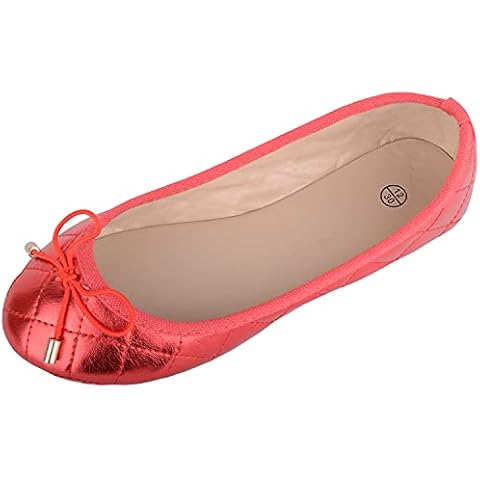 ABSOLUTE FOOTWEAR Ballerines Enfiler Rouge Cover