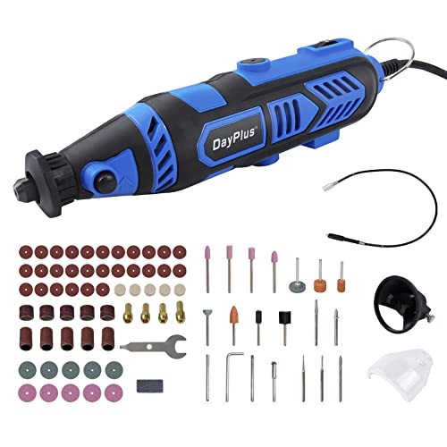 Mini Amoladora, Juego de Herramientas Rotatorias 135W Multifunción con 80 Accesorios, 6 velocidades Variables 32000 rpm, para Cortar, Esmerilar, Grabar, Perforar Cover